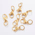 Lobster Clasp Golden Color 15X9X4m 6pcs