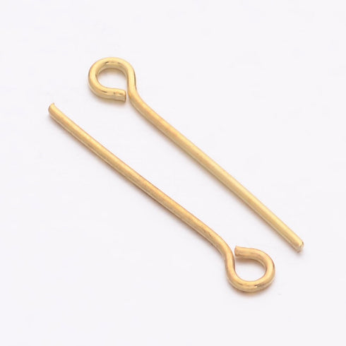 Iron Eye Pin Golden Color 20X0.7mm 100pcs