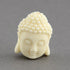 Synthetic Coral Buddha Head White 5pcs