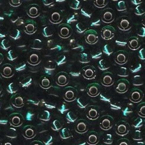 6-0017 Emerald Green Transparent/Silver Lined