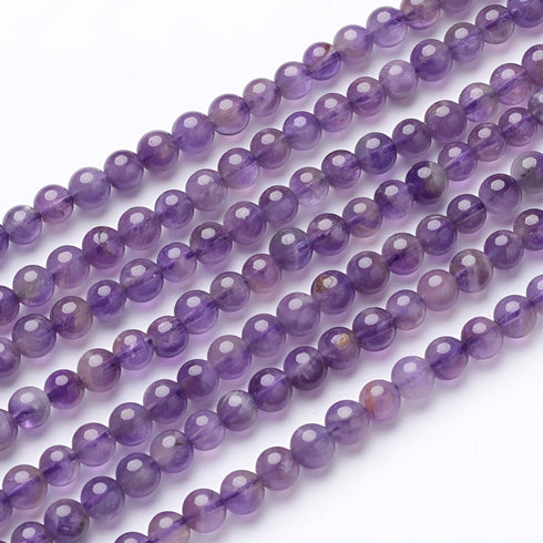 Amethyst Round Beads 4mm