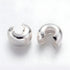 Silver Color Iron Crimp Bead Covers 5mm 24pcs