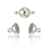 Alloy Magnetic Clasp Silver Color 8X13mm 6PC