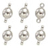 Alloy Magnetic Clasp Silver Color 8X13mm 6PC