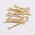 Iron Eye Pin Golden Color 20X0.7mm 100pcs
