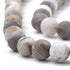 Bamboo Leaf Agate Frosted Round Beads 8mm