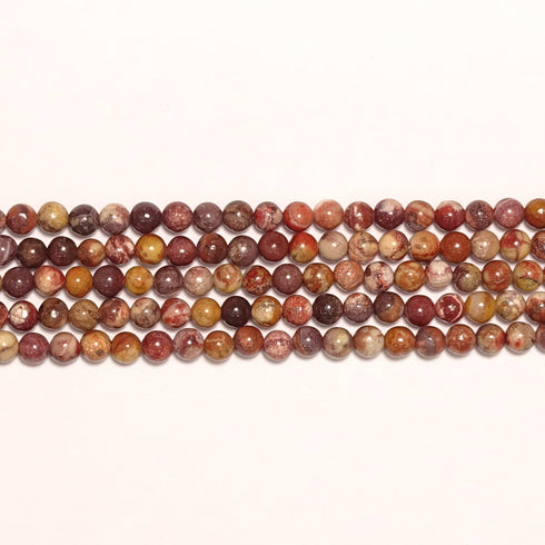 Birdeye Rhyolite Round Beads 4mm