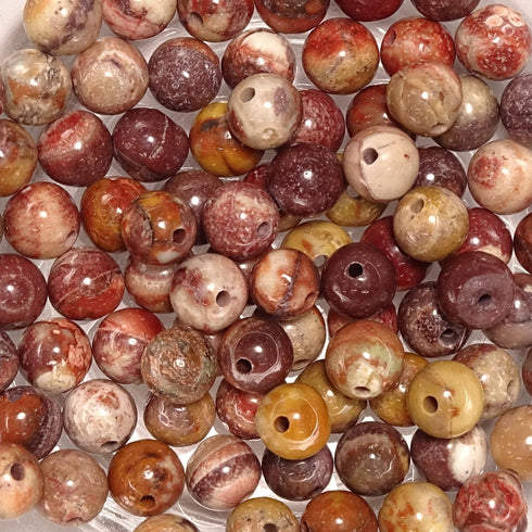 Birdeye Rhyolite Round Beads 4mm