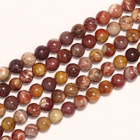 Birdeye Rhyolite Round Beads 4mm