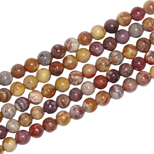 Birdeye Rhyolite Round Beads 6mm