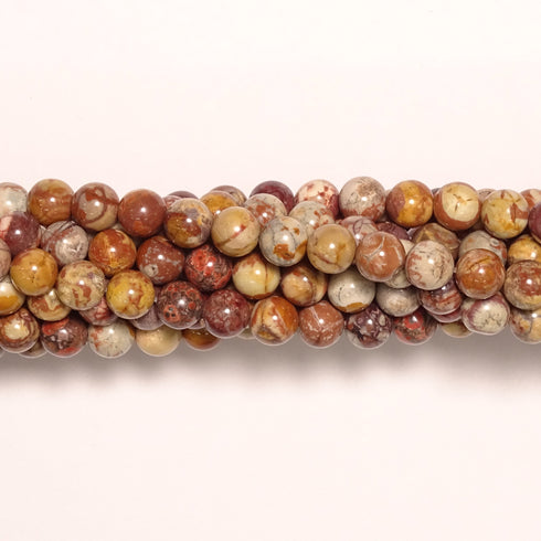 Birdeye Rhyolite Round Beads 8mm