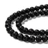 Black Lava Beads Round 6 mm