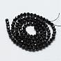 Black Spinel Faceted Round Beads 4mm