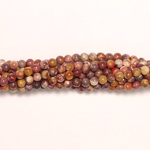 Birdeye Rhyolite Round Beads 4mm