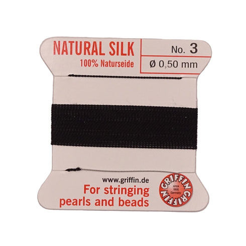Griffin Silk Thread Black No. 3 - 0.5mm