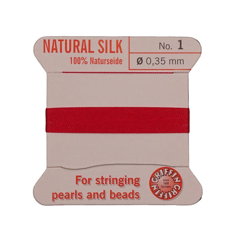 Griffin Silk Thread Red No. 1 - 0.35mm