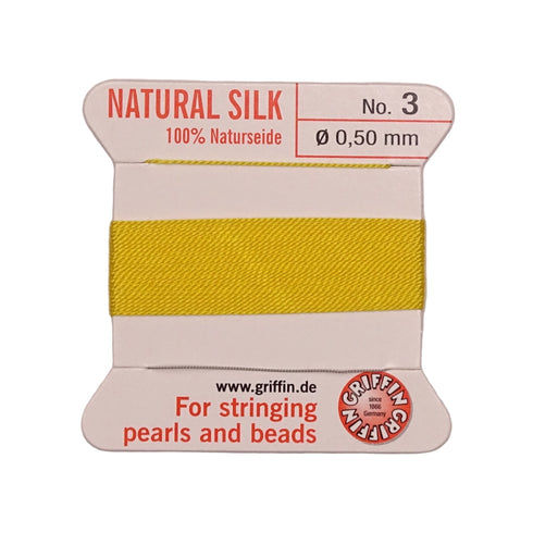 Griffin Silk Thread Yellow No. 3 - 0.5mm
