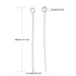 Iron Eye Pin Platinum Color 45X0.7mm