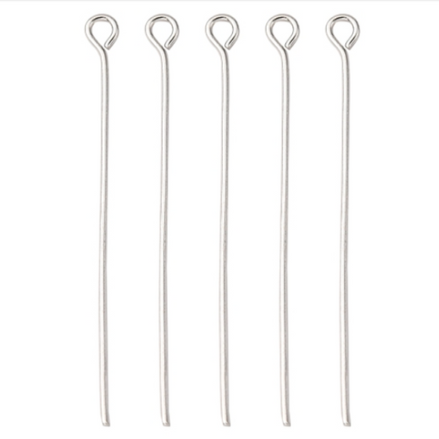 Iron Eye Pin Platinum Color 45X0.7mm