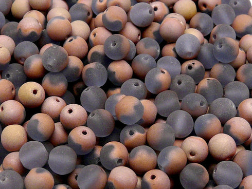 SAPPHIRE GOLD CAPRI MATTE RND 6MM