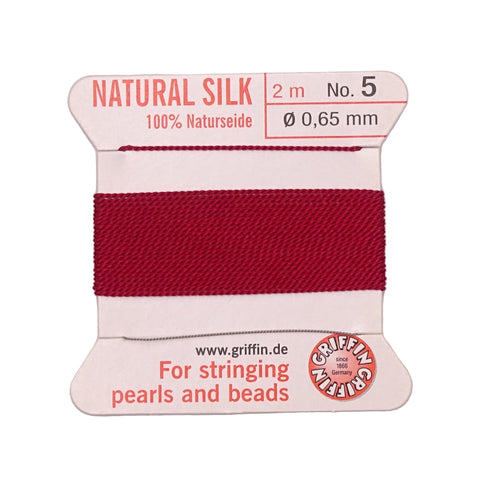 Griffin Silk Thread Garnet No. 5 - 0.65mm