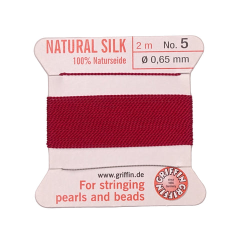 Griffin Silk Thread Garnet No. 5 - 0.65mm