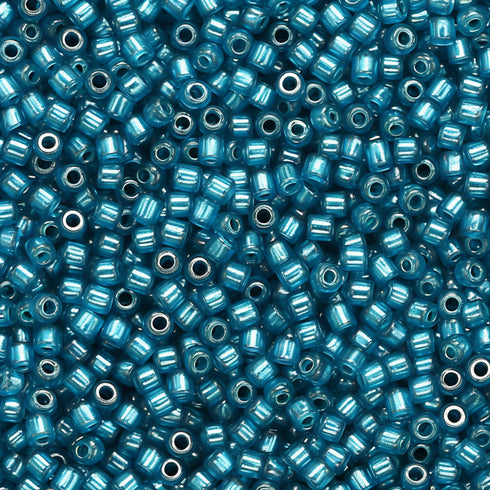 15-0025 - Dark Turquoise Transparent/Silver Lined 10 grams