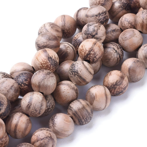 Zebrawood Round Beads 6 mm