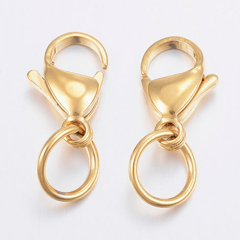 Lobster Clasp Golden Color 15X9X4m 6pcs