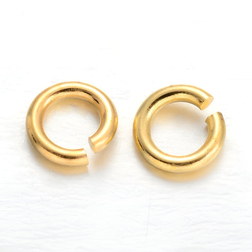 Open Jump Ring Gold Color 18ga 6mm
