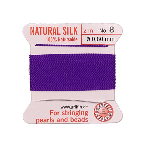 Griffin Silk Thread Amethyst No. 8 - 0.8mm