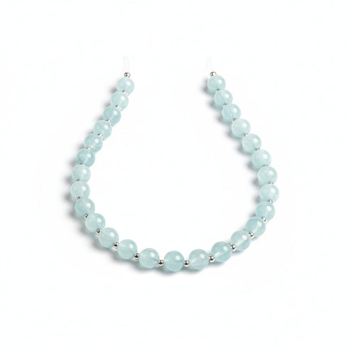 Aquamarine Round Beads 8mm