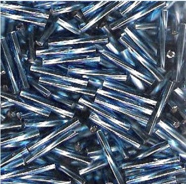 BGLTW12-0019 12mm Sapphire Blue Transparent/Silver Lined