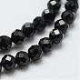 Black Spinel Faceted Round Beads 4mm