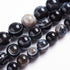 Black Striped Agate Round Beads 6mm