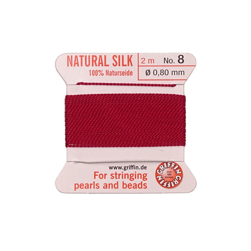 Griffin Silk Thread Garnet No. 8 - 0.8mm