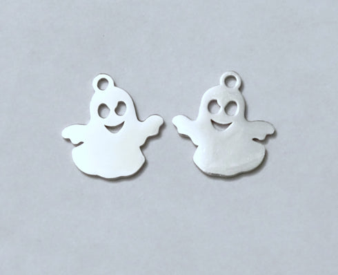 Stainless Steel Laser Cut Ghost Silver Color 5pc