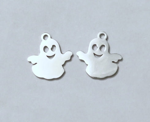 Stainless Steel Laser Cut Ghost Silver Color 5pc