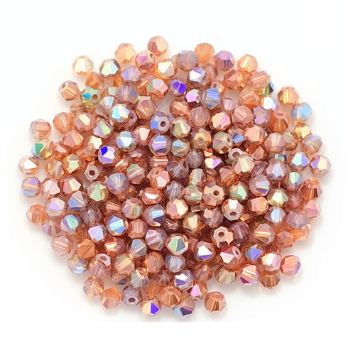 Crystal Copper Rainbow Faceted 3mm