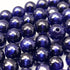 Dark Sapphire White Luster Round 8mm