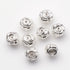 Tibetan Style Spacer Rose Flower Silver Color 5mm 12pc