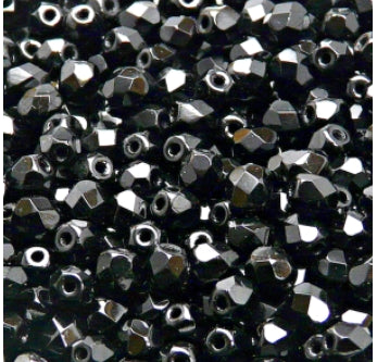 Jet Faceted 5mm