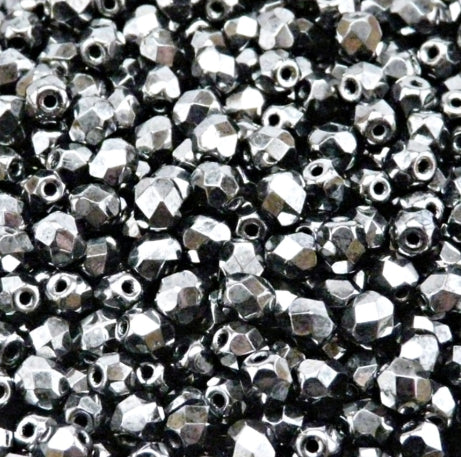 Jet Hematite Faceted 5mm