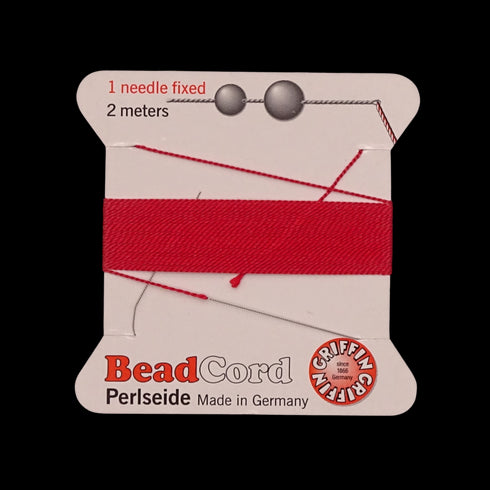 Griffin Silk Thread Red No. 2 - 0.45mm