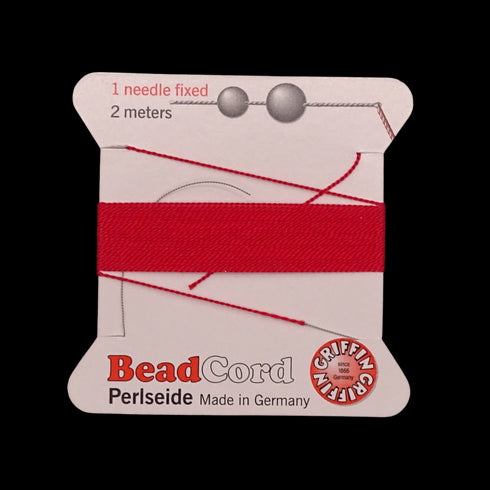 Griffin Silk Thread Red No. 5 - 0.65mm