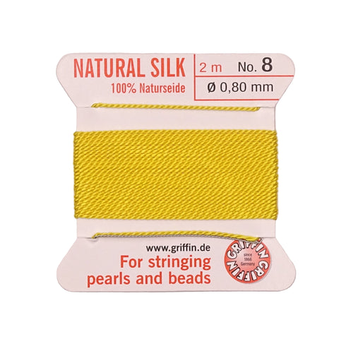 Griffin Silk Thread Yellow No. 8 - 0.8mm