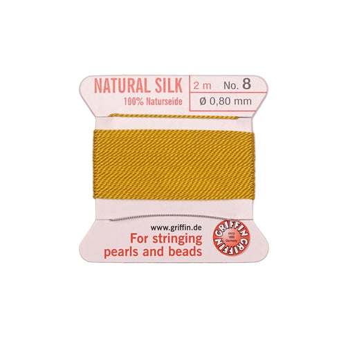 Griffin Silk Thread Amber No. 8 - 0.8mm