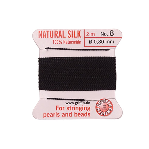 Griffin Silk Thread Black No. 8 - 0.8mm