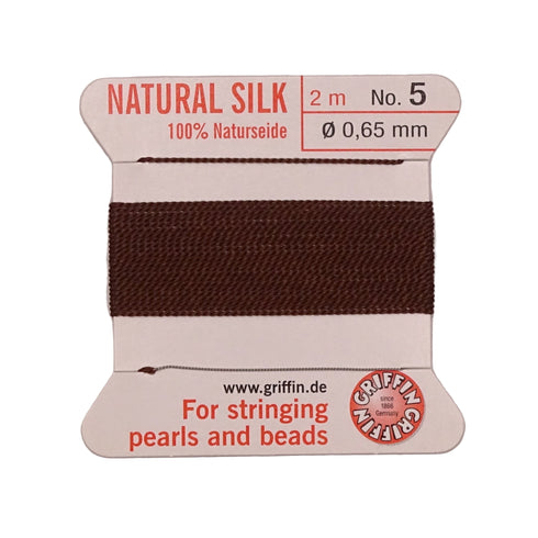 Griffin Silk Thread Brown No. 5 - 0.65mm