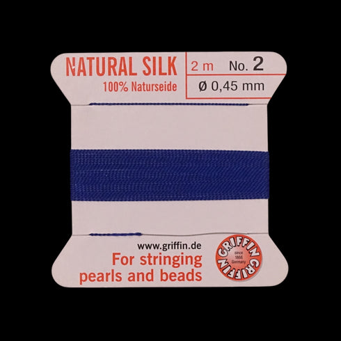 Griffin Silk Thread Dark Blue no. 2 - 0.45mm